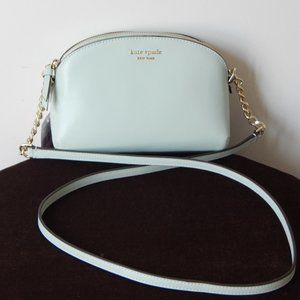 NWT Kate Spade Cameron Hilli Saffiano Leather Crystal Blue XBody Shoulder Bag